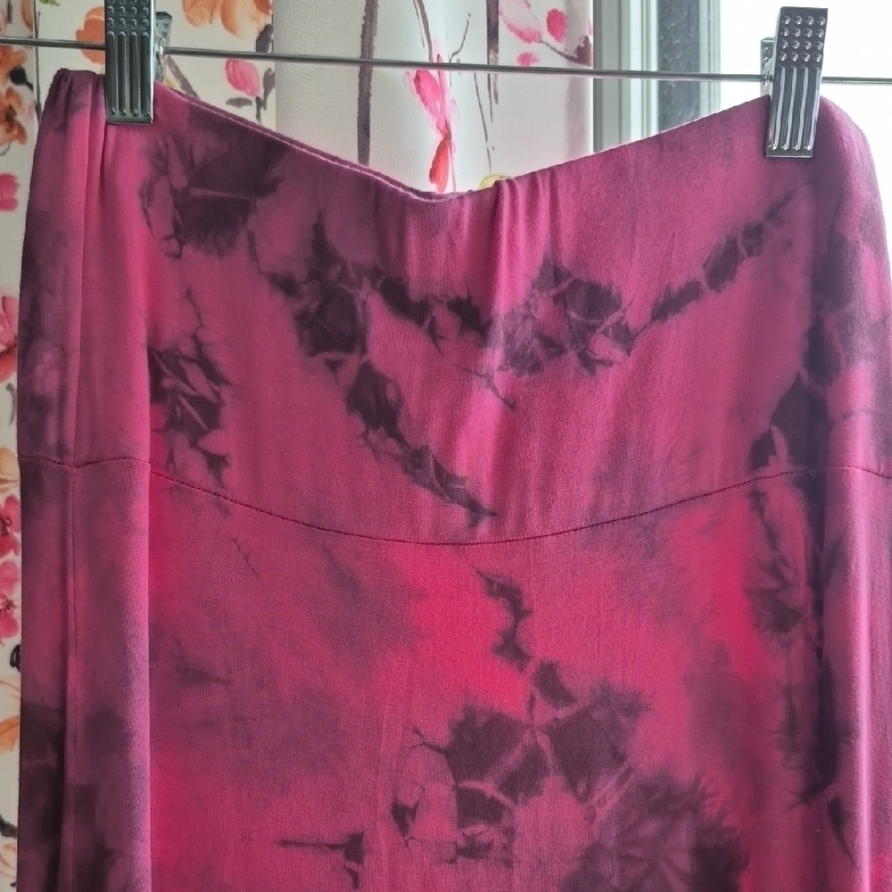 Pink Tie-Dye Skirt or Bandeau Dress In Fuchsia & Purplish Grey Tones (C53) - Picture 3 of 5